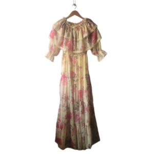 Long yellow floral dress